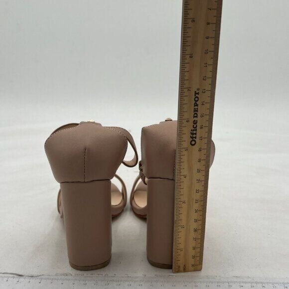 FSJ Women Classic Chunky High Heel Sandals Open Toe Ankle Strap Single Band - Picture 5 of 8